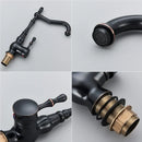 Vintage black brass faucet single handle kitchen basin mixer