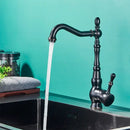 Vintage black brass faucet single handle kitchen sink mixer tap