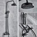 Vintage black bronze shower faucet set with handheld – bathroom