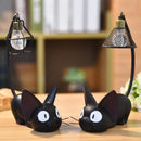 Vintage black cartoon cat led night light bedroom desk lamp