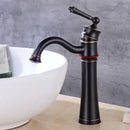 Vintage black & copper high arch basin faucet bathroom single handle