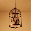 Vintage black crystal bird cage pendant light dining room chandelier