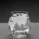Vintage black earth decanter set dining room etched world map glass