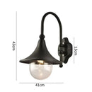 DecorBites™ Black Outdoor Wall Lamp for Country Garden Villa Aisle Balcony Lighting