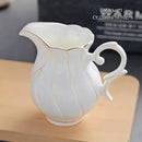 Vintage bone china milk jug with gold trim dining room creamer