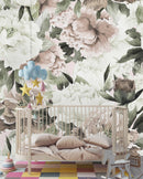 Vintage Bouquet Of Peonies Wallpaper Mural