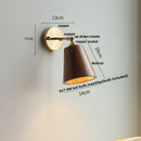 Vintage brass and amber glass wall lamp bedroom scalloped sconce