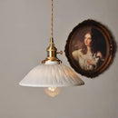 Vintage brass and ceramic led pendant light kitchen hanging lamp