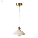 Vintage brass and ceramic led pendant light kitchen hanging lamp