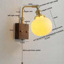 DecorBites™ Ceramic LED Wall Lights with Pull Chain Switch, Nordic Bedside Lamp for Home Decor