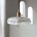 Vintage brass and clear glass led pendant light kitchen hanging lamp