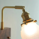 Vintage brass and glass pink led wall lamp bedroom sconce