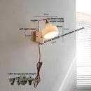 Vintage brass and glass pink led wall lamp bedroom sconce