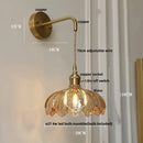 DecorBites™ Green Glass LED Wall Lights Fixture with Pull Chain Switch