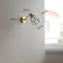 Vintage brass and green glass led wall lights bedroom sconce