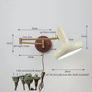 Vintage brass and leather wall lamp bedroom creamy iron led