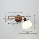 Vintage brass and leather wall lamp bedroom creamy iron led