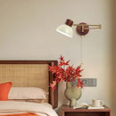 Vintage brass and leather wall lamp bedroom creamy iron led