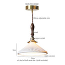 DecorBites™ Ceramic LED Pendant Light: Modern Brass Hanging Lamp for Home Decor