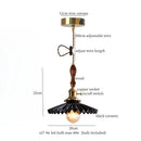 Vintage brass and off-white ceramic led pendant light for dining room