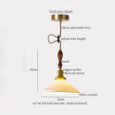 DecorBites™ Ceramic LED Pendant Light: Modern Brass Hanging Lamp for Home Decor