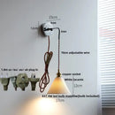 Vintage brass and ribbed glass wall sconce bedroom ceramic led wall