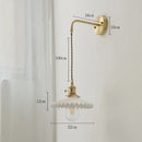 DecorBites™ Ceramic LED Wall Lamp Pull Chain Bedroom Bathroom Mirror Light