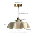Vintage brass and wood glass led pendant flower – bedroom light