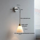 DecorBites™ Ceramic LED Wall Lamp with Pull Chain Switch, Adjustable Stair Light Sconce