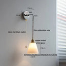 DecorBites™ Ceramic LED Wall Lamp with Pull Chain Switch, Adjustable Stair Light Sconce