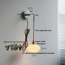 DecorBites™ Ceramic LED Wall Lamp with Pull Chain Switch, Adjustable Stair Light Sconce