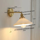 DecorBites™ Ceramic LED Wall Light with Pull Chain Switch for Bedroom Bathroom Living Room