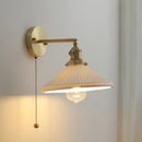 DecorBites™ Ceramic LED Wall Light with Pull Chain Switch for Bedroom Bathroom Living Room
