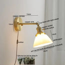 DecorBites™ Ceramic LED Wall Light with Pull Chain Switch for Bedroom Bathroom Living Room