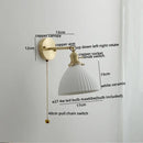 DecorBites™ Ceramic LED Wall Light with Pull Chain Switch for Bedroom Bathroom Living Room