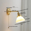 DecorBites™ Ceramic LED Wall Light with Pull Chain Switch for Bedroom Bathroom Living Room