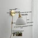 DecorBites™ Ceramic LED Wall Light with Pull Chain Switch for Bedroom Bathroom Living Room