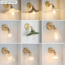 DecorBites™ Postmodern Gold Wall Light with Clear Ribbed Glass - Conical Design, Rotating Feature, 1 Light Kit