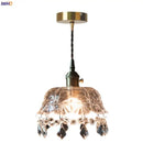 Vintage brass crystal glass led pendant light dining room decorbites