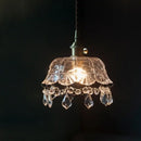 Vintage brass crystal glass led pendant light dining room decorbites