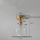 Vintage brass etched glass led ceiling light for living room