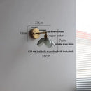 Vintage brass fluted glass bedside sconce wall light for bedroom