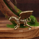 Vintage brass flying dragon sculpture living room ornament
