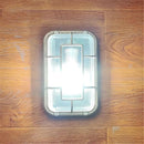 Vintage brass gas station canopy wall light outdoor security fixture