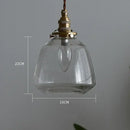 Vintage brass glass led pendant lamp dining room textured shade