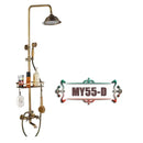 Vintage brass wall mount bathtub faucet with shower set for bathroom
