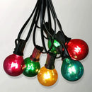 Vintage brown string lights – outdoor patio g40 edison glass lights