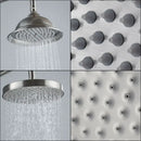 Vintage brushed nickel & white bathroom shower mixer faucet handshower
