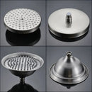 Vintage brushed nickel & white bathroom shower mixer faucet handshower