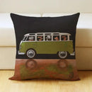 DecorBites™ Cartoon Dog Car Drive Pillow Cover 45x45cm Linen Sofa Home Decor